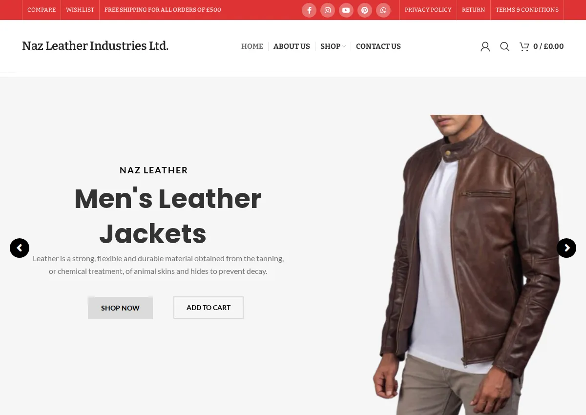 Store homepage
