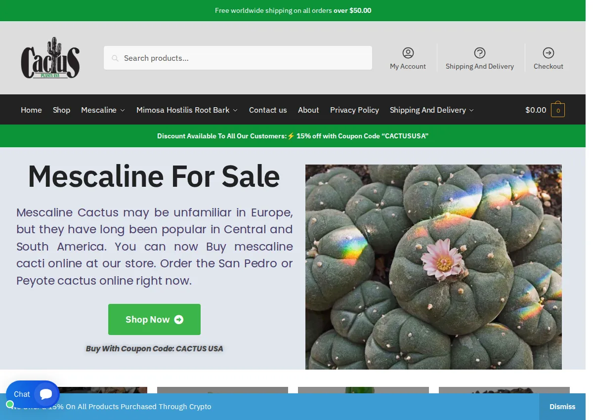 Store homepage