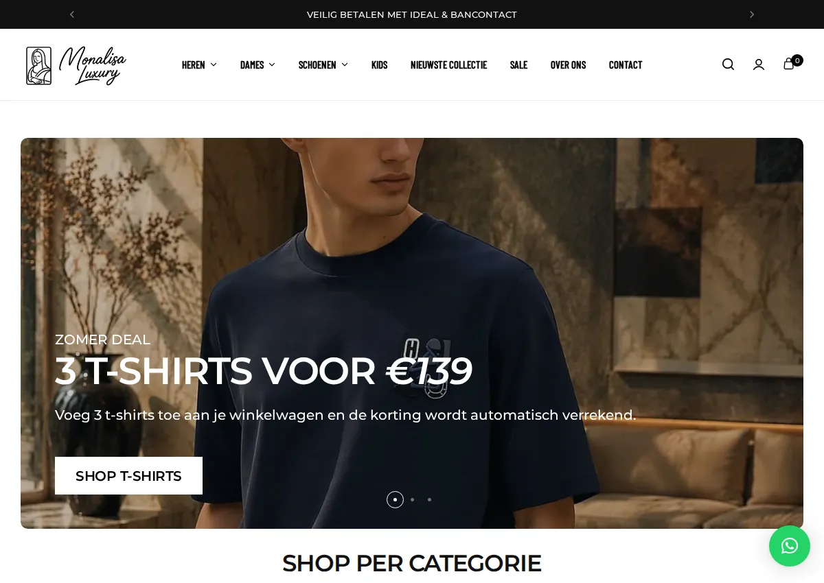 Store homepage