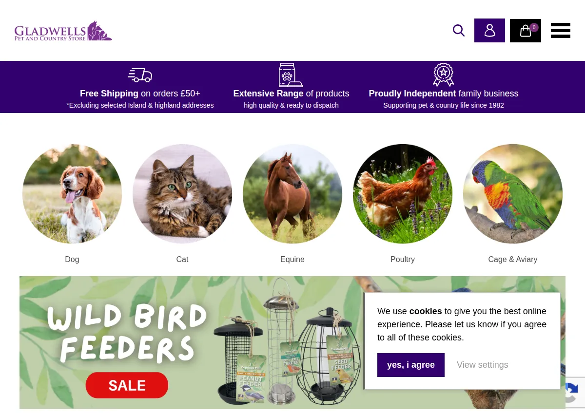 Store homepage