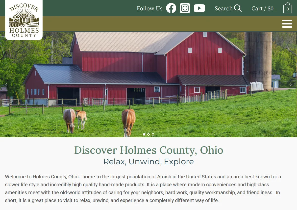 Store homepage