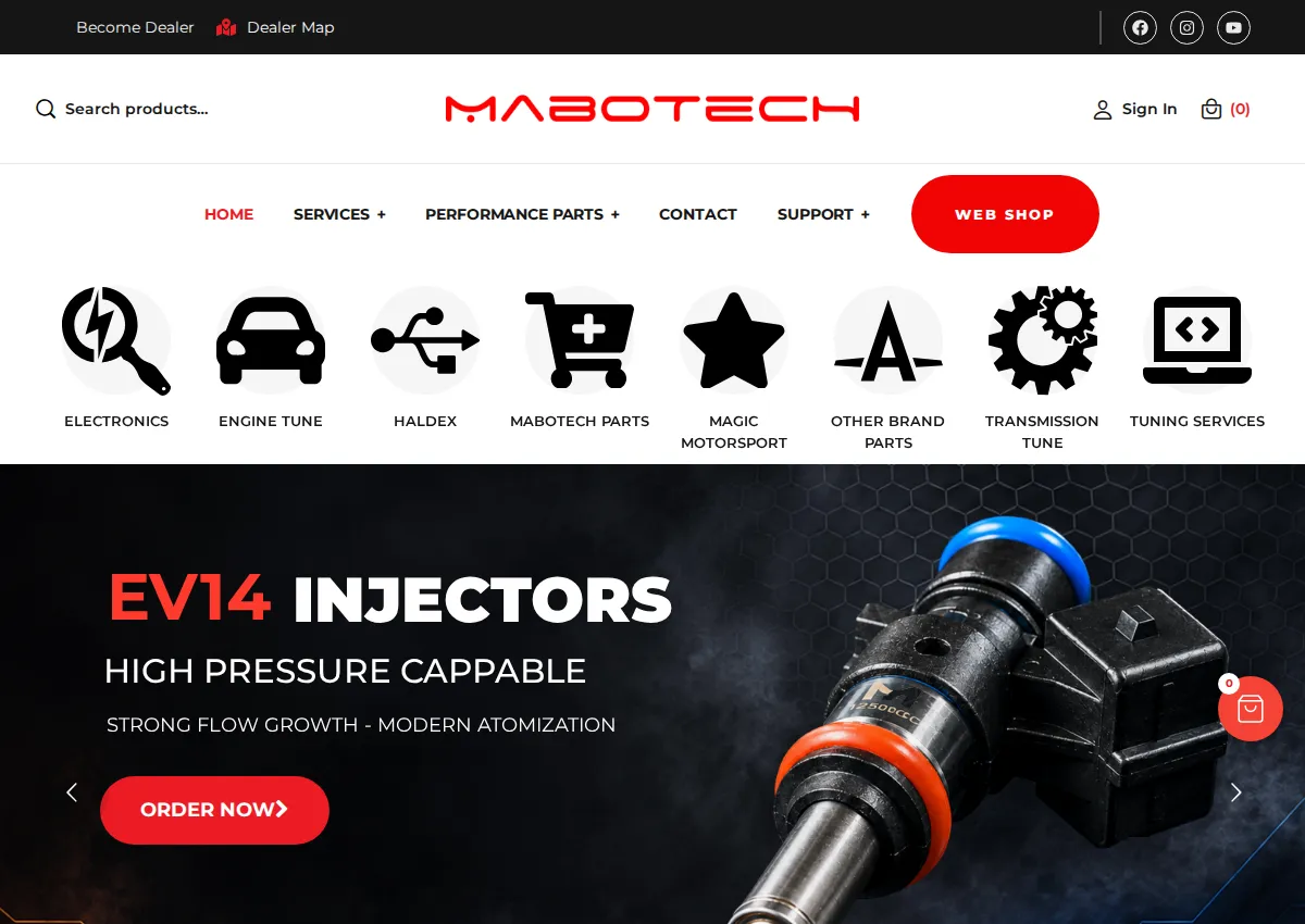 Store homepage