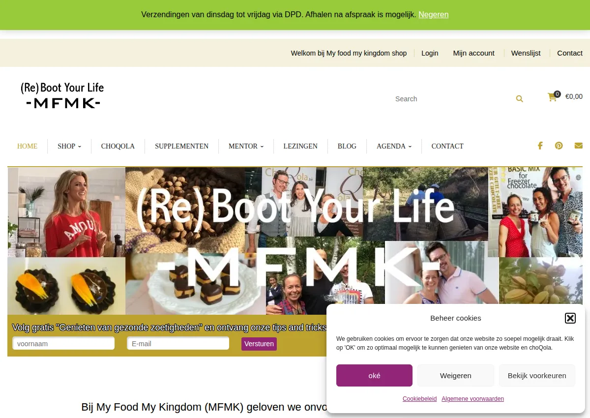 Store homepage