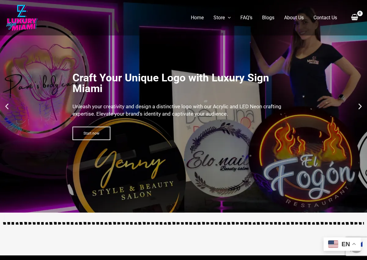Store homepage