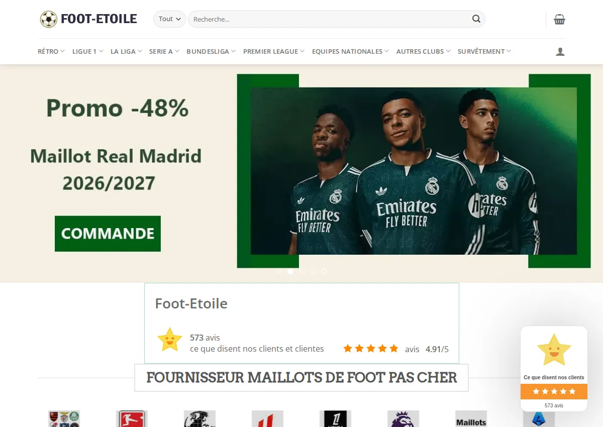 Store homepage