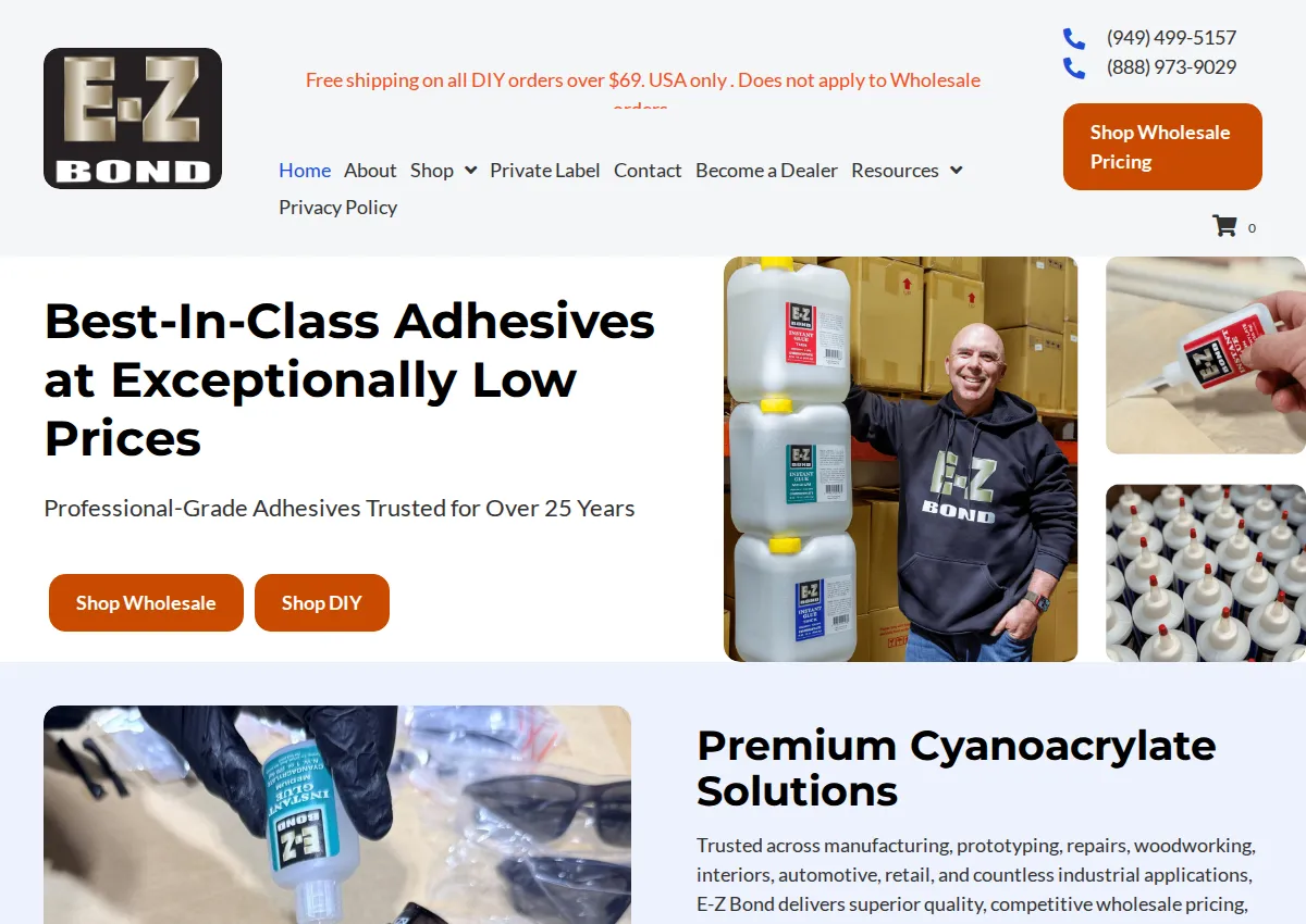 Store homepage