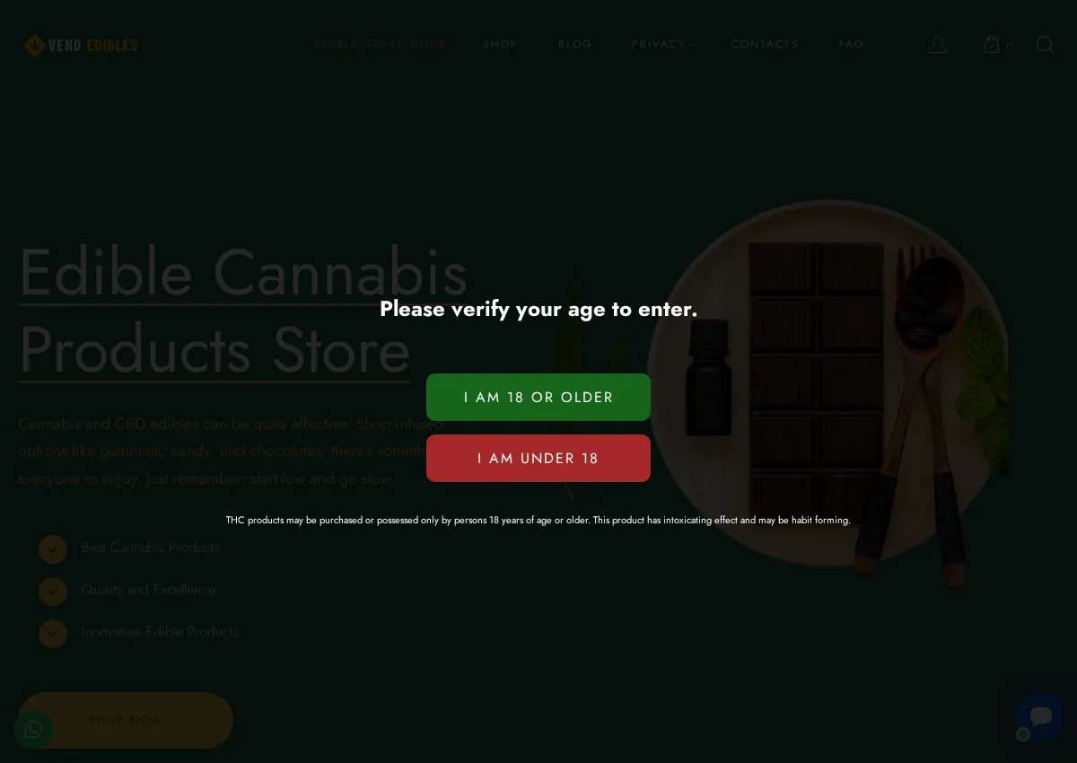Store homepage