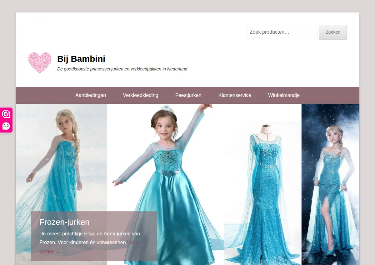 Store homepage