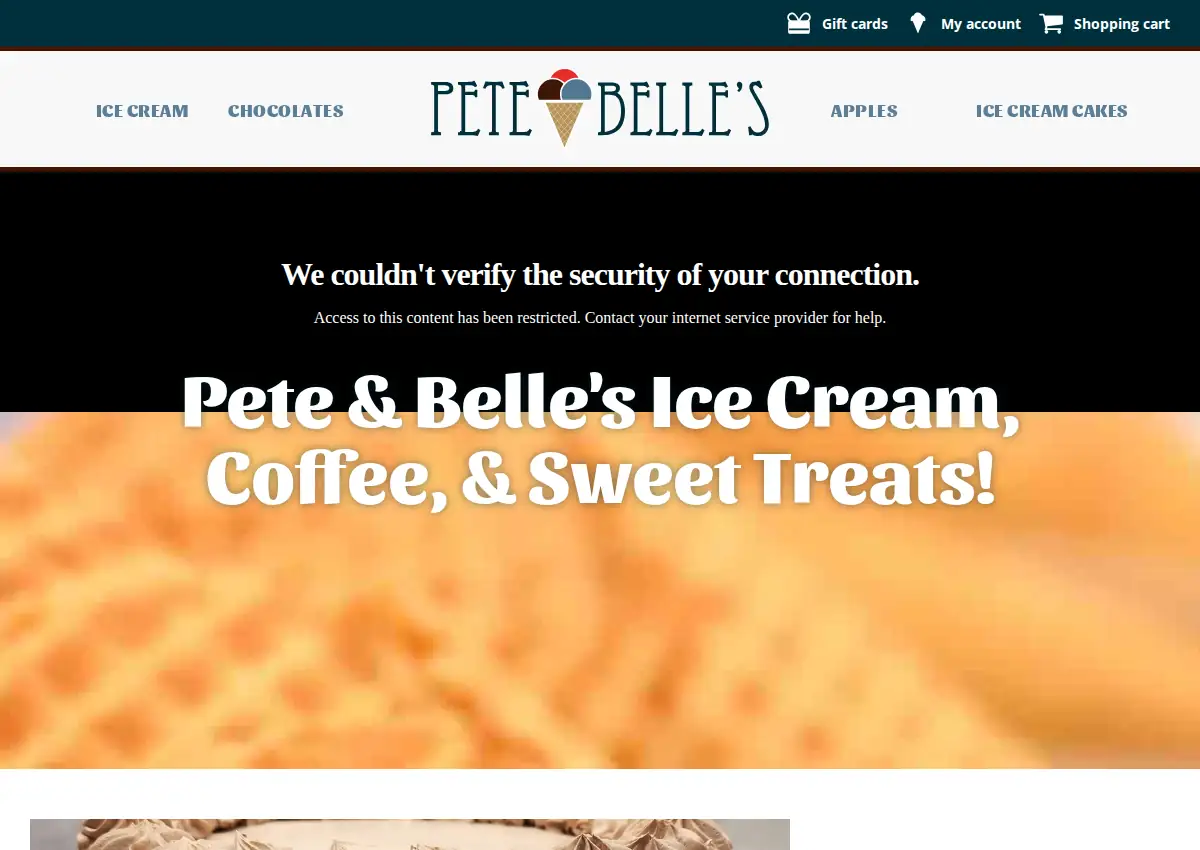 Store homepage