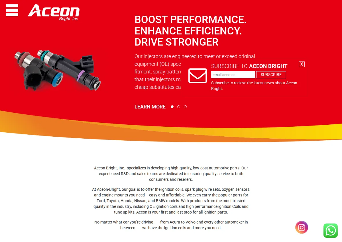 Store homepage