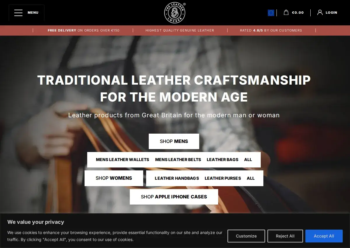 Store homepage