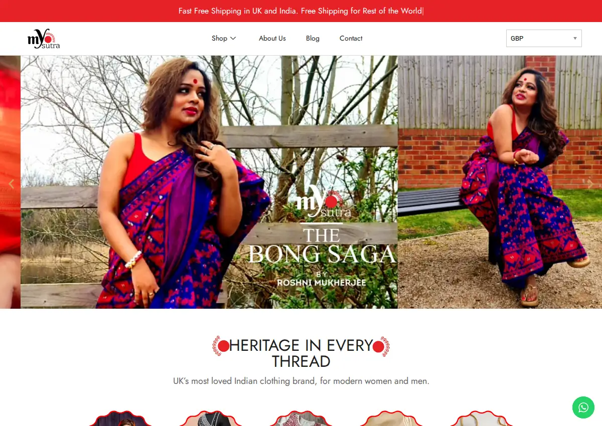 Store homepage