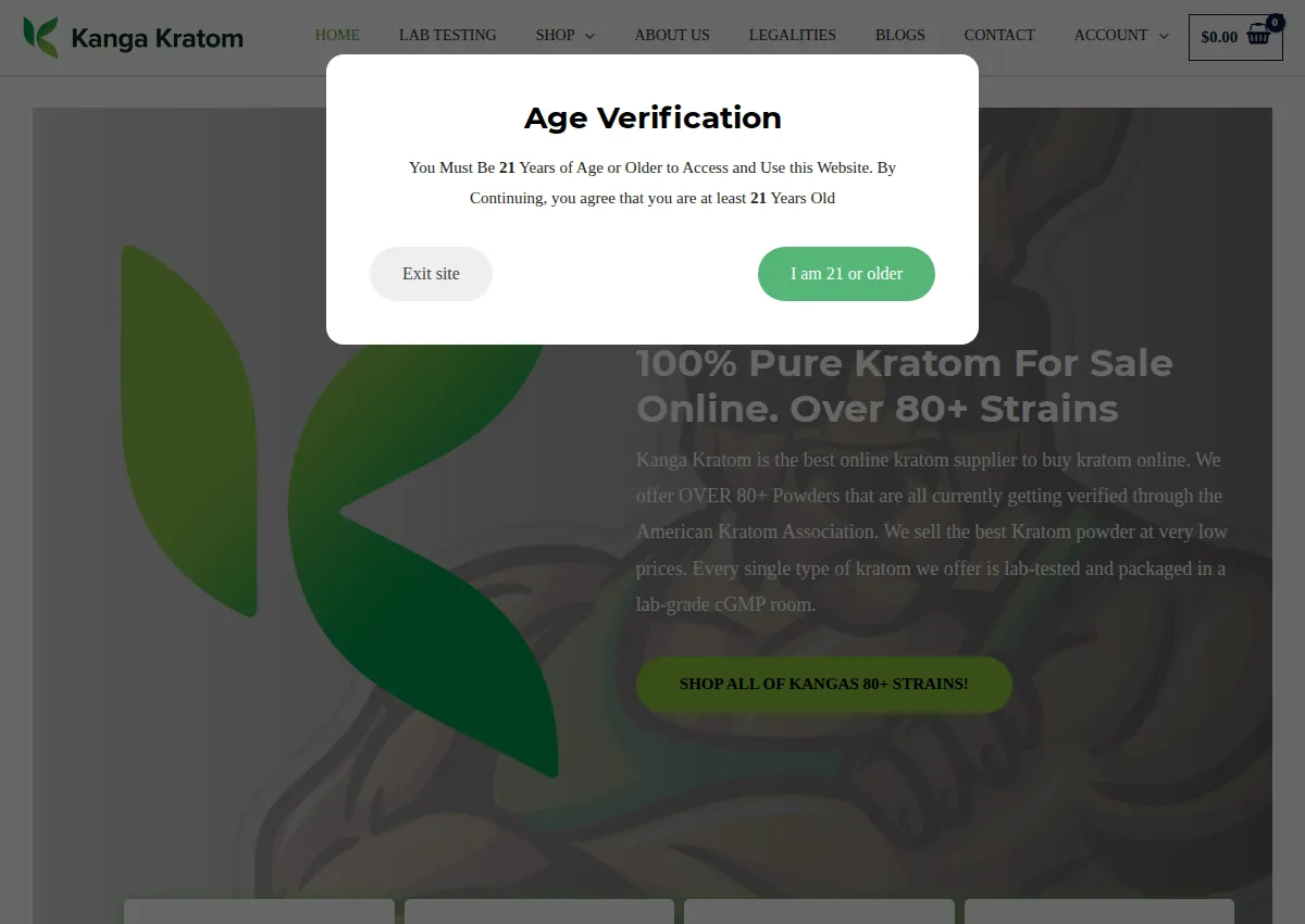 Store homepage