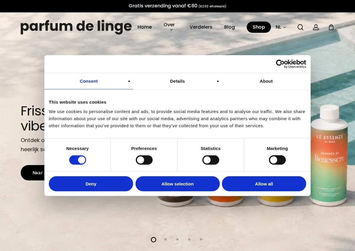 Store homepage