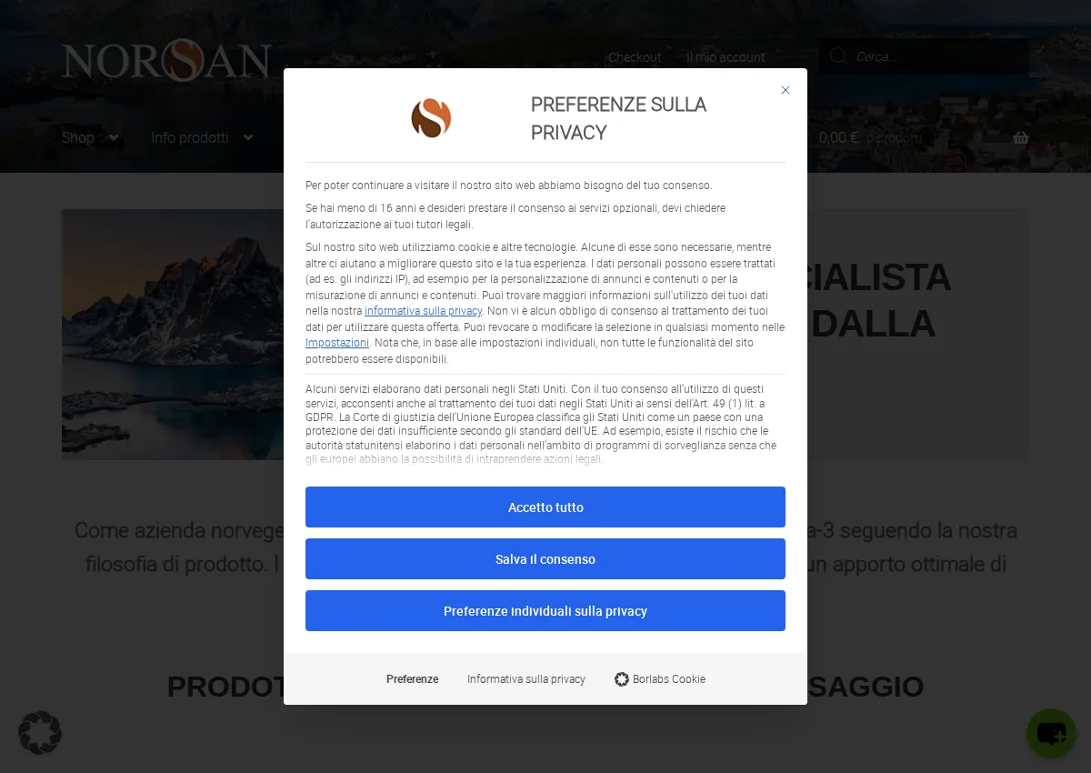 Store homepage