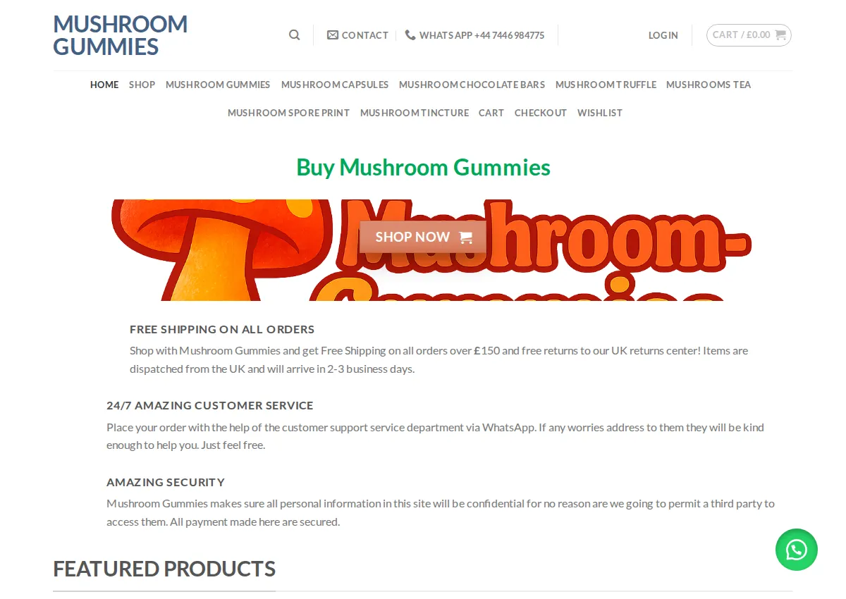 Store homepage