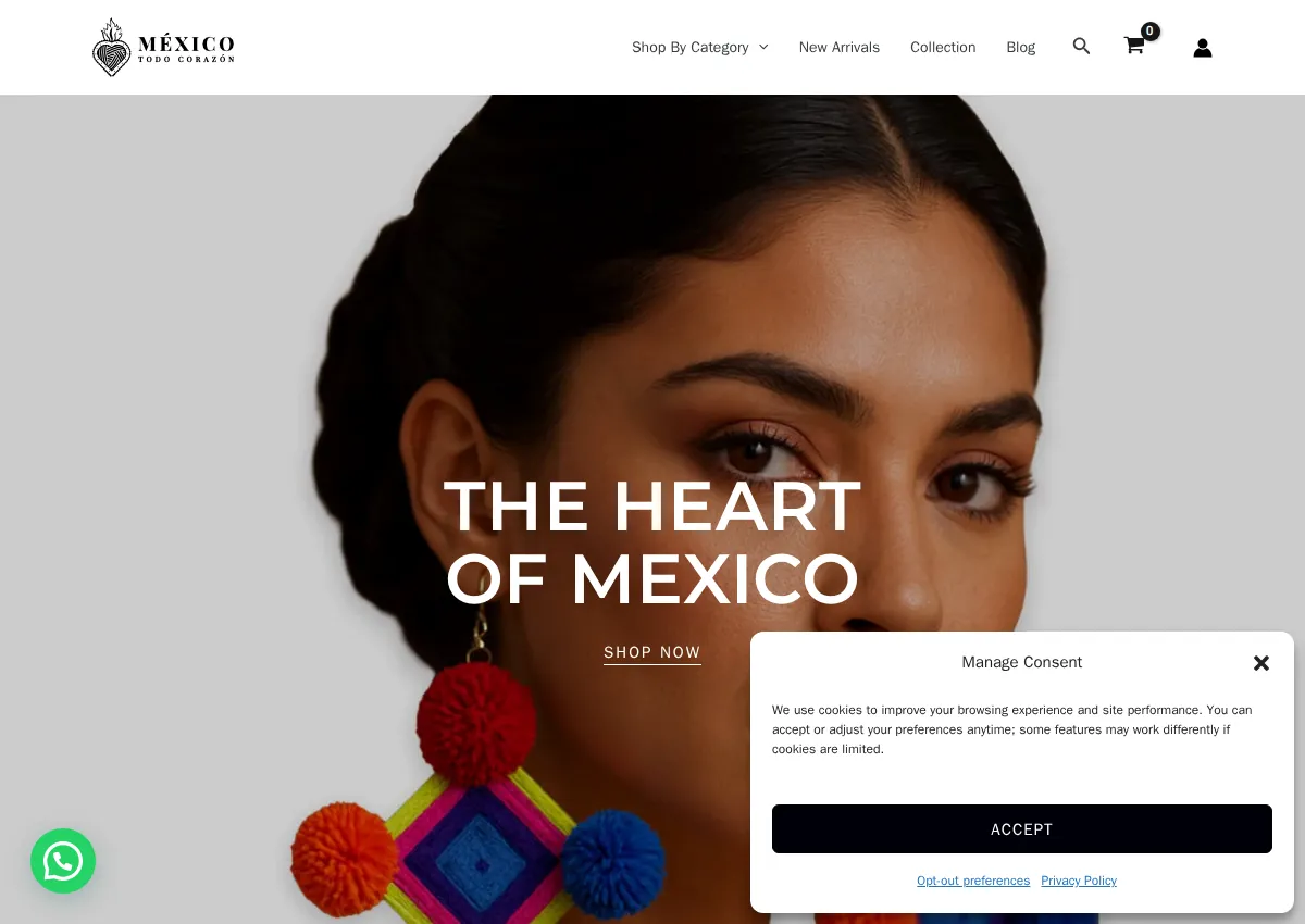 Store homepage