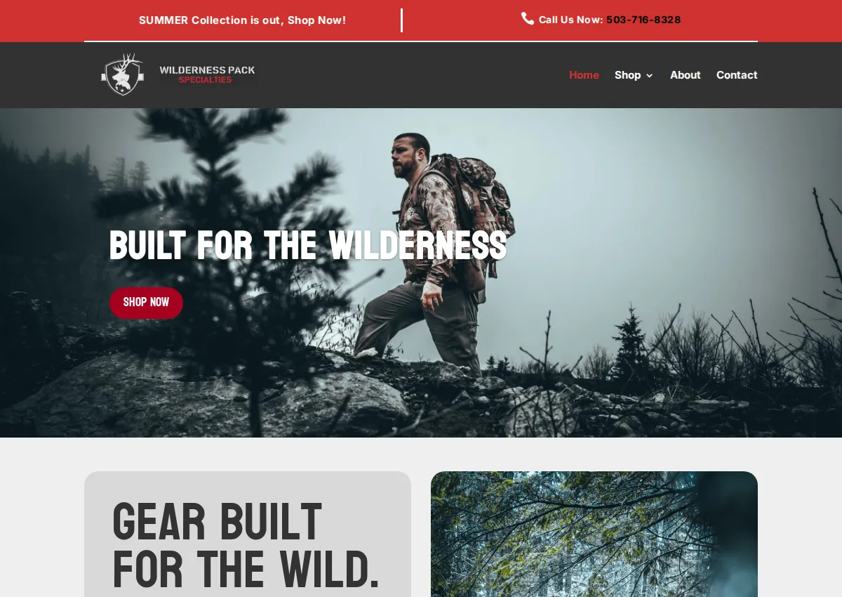 Store homepage