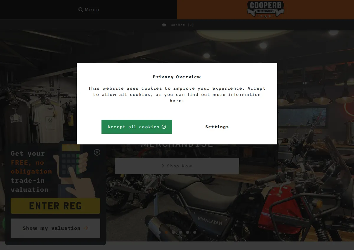Store homepage