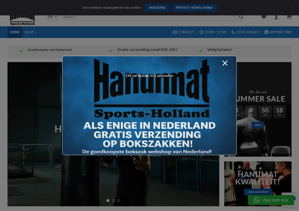 Store homepage