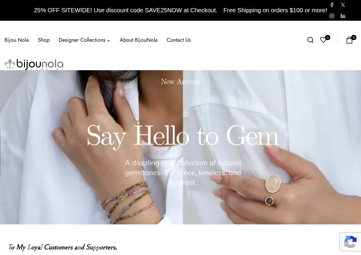 Store homepage