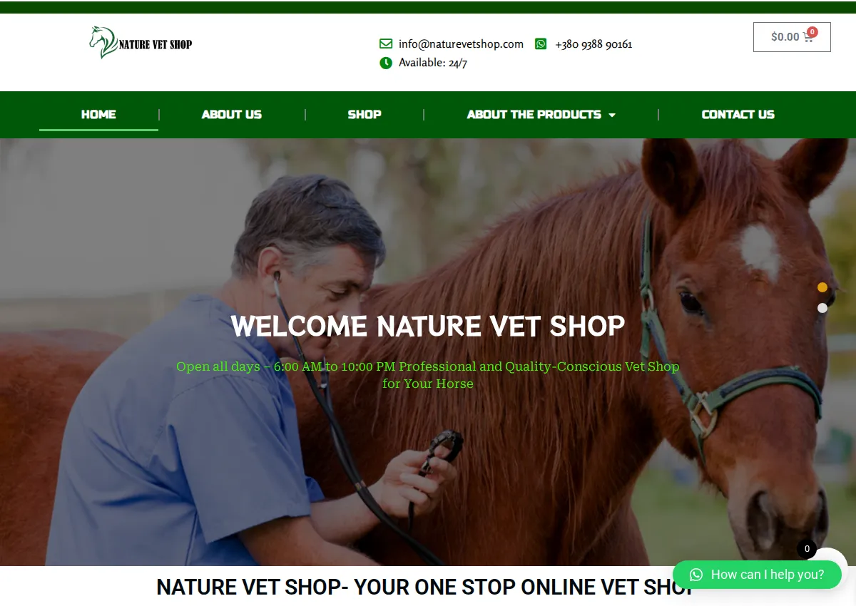 Store homepage