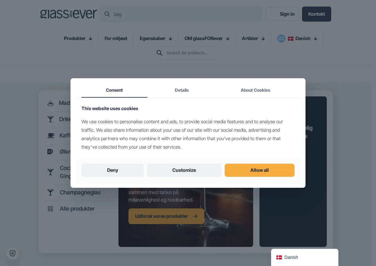 Store homepage