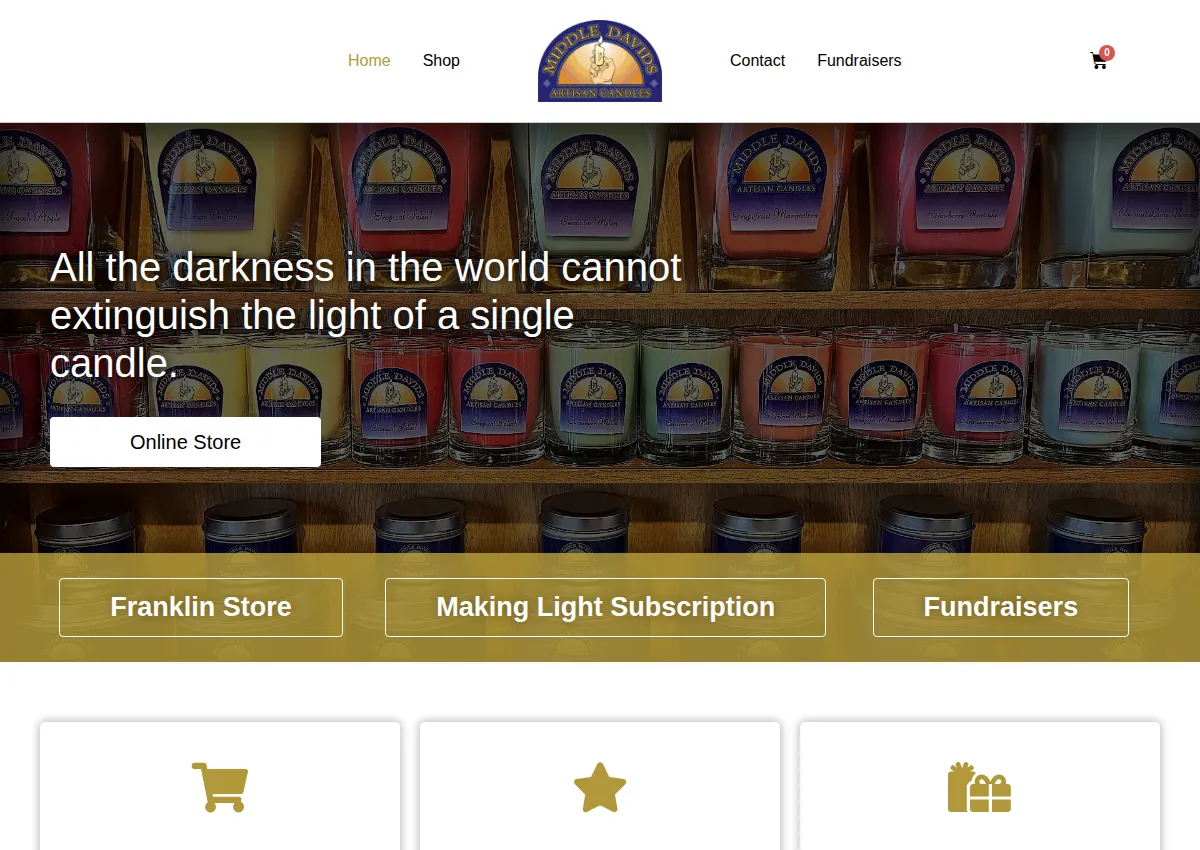 Store homepage