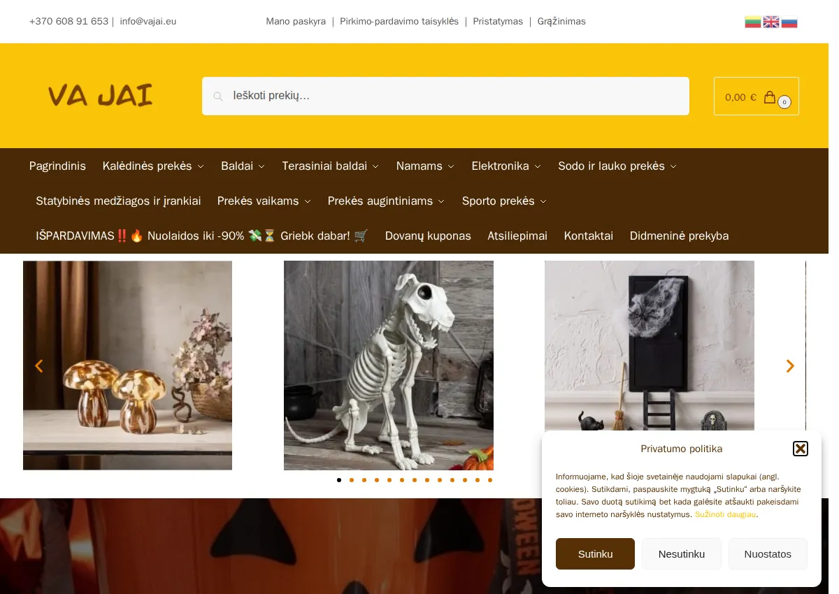 Store homepage
