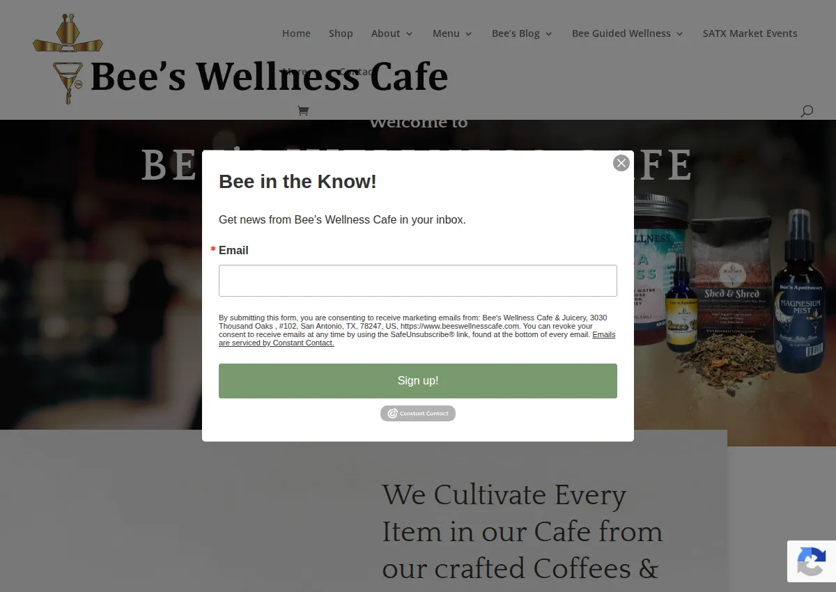 Store homepage