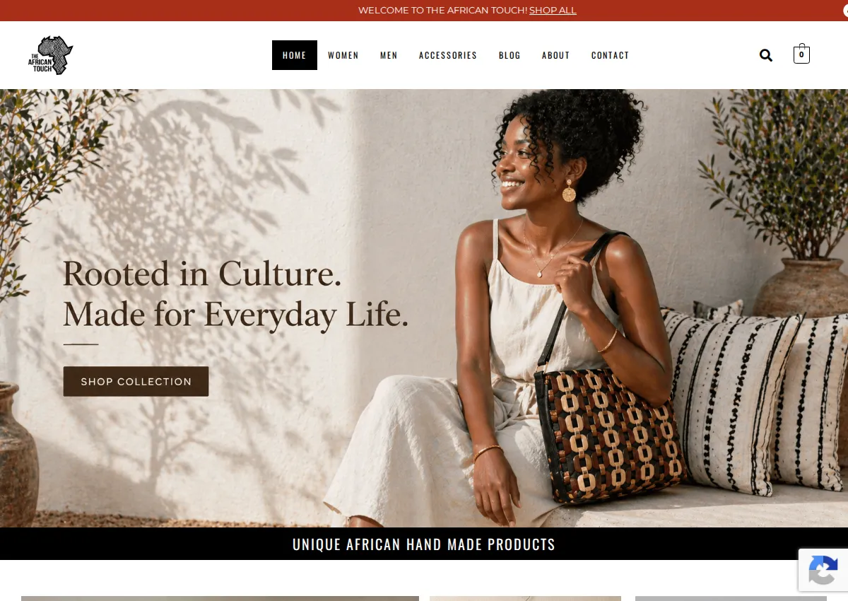 Store homepage