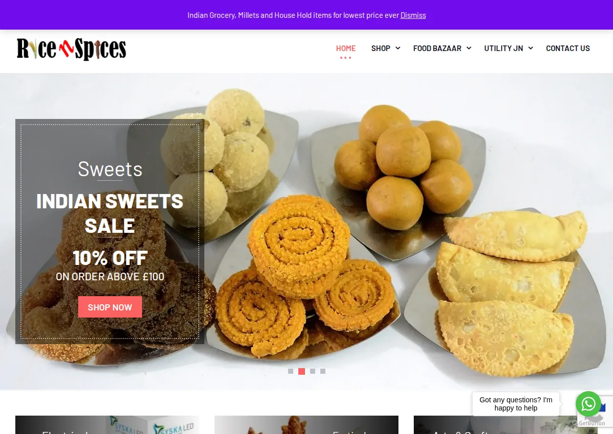 Store homepage
