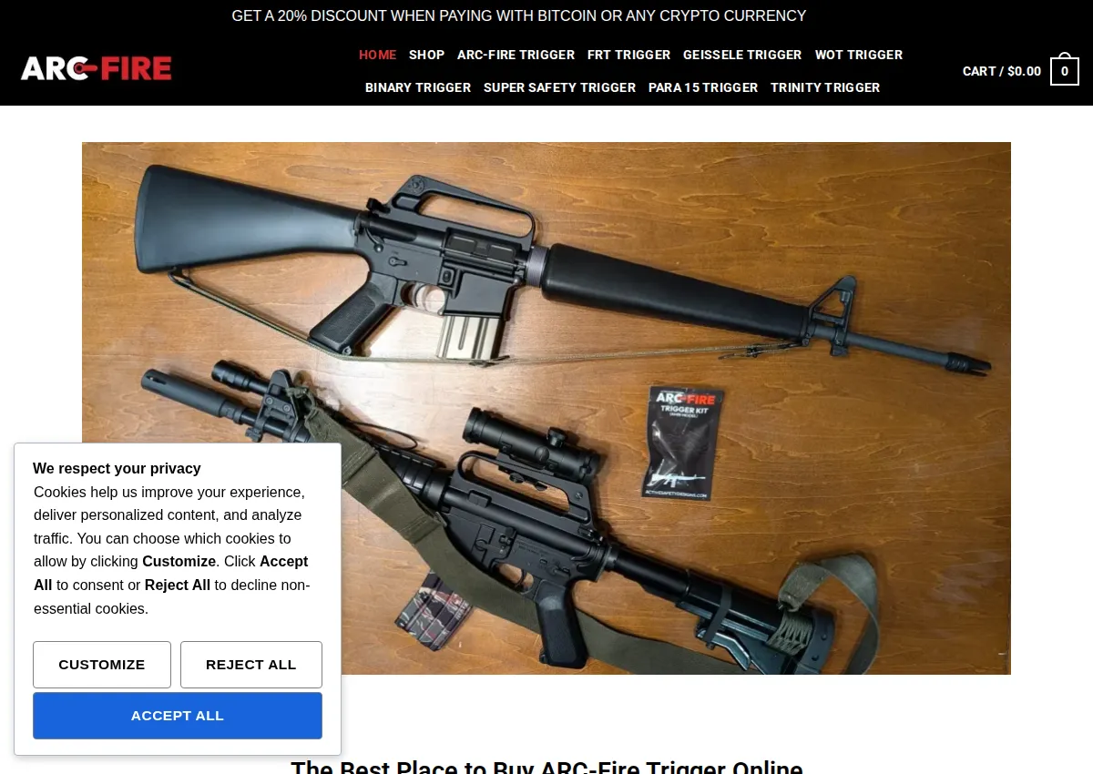 Store homepage
