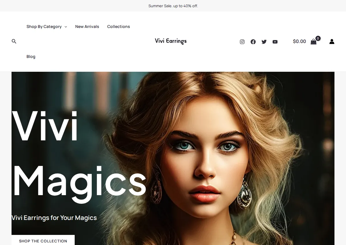 Store homepage