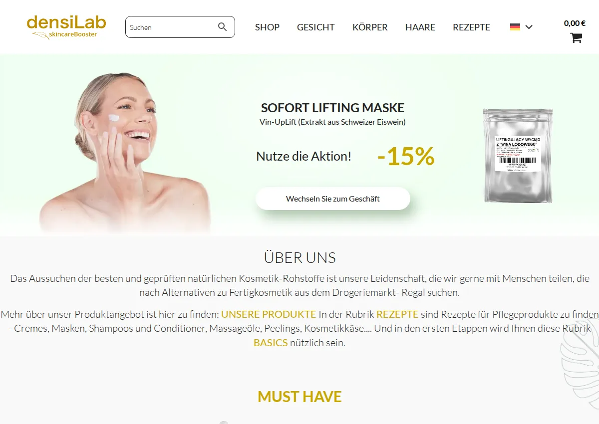 Store homepage