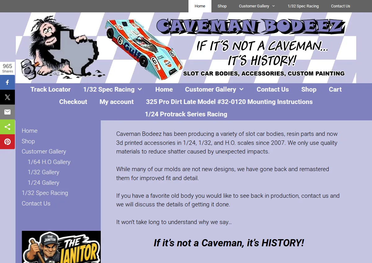 Store homepage