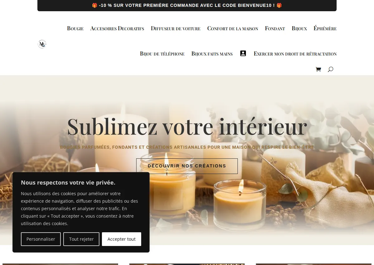 Store homepage