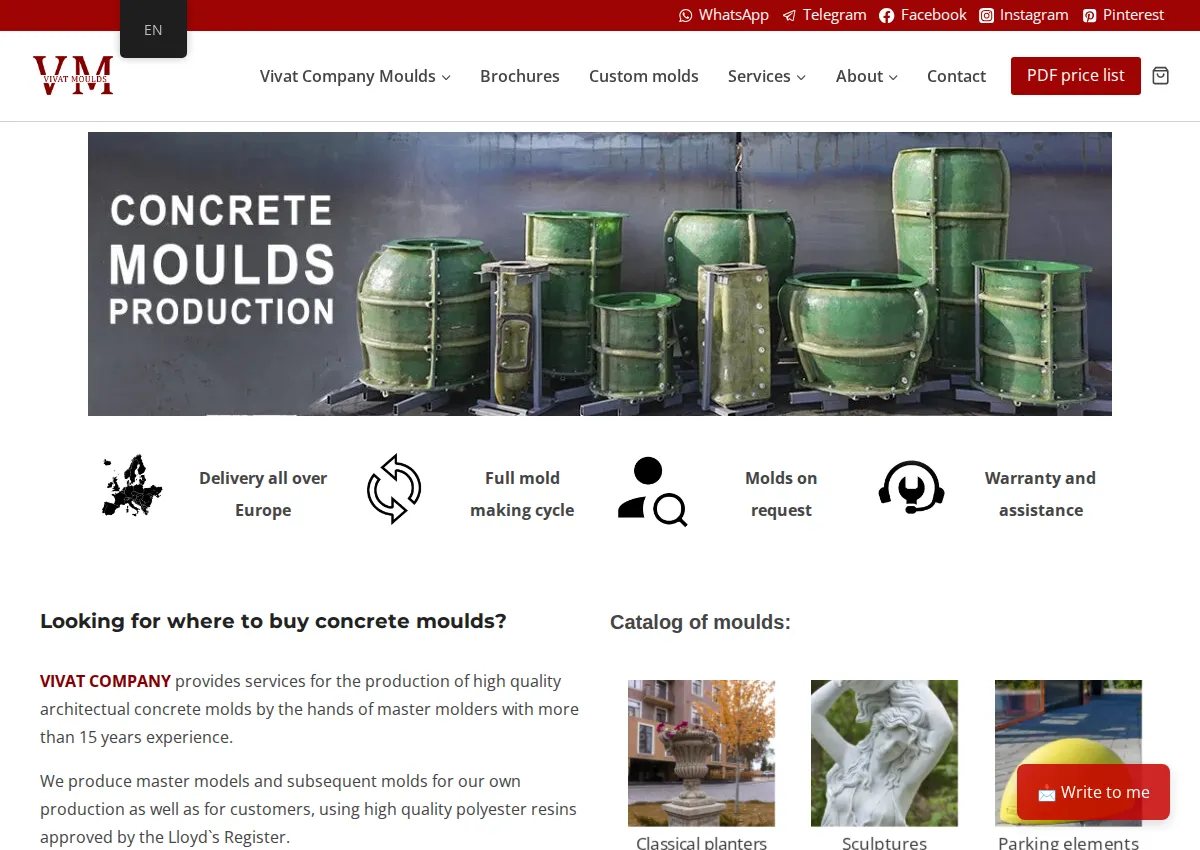 Store homepage