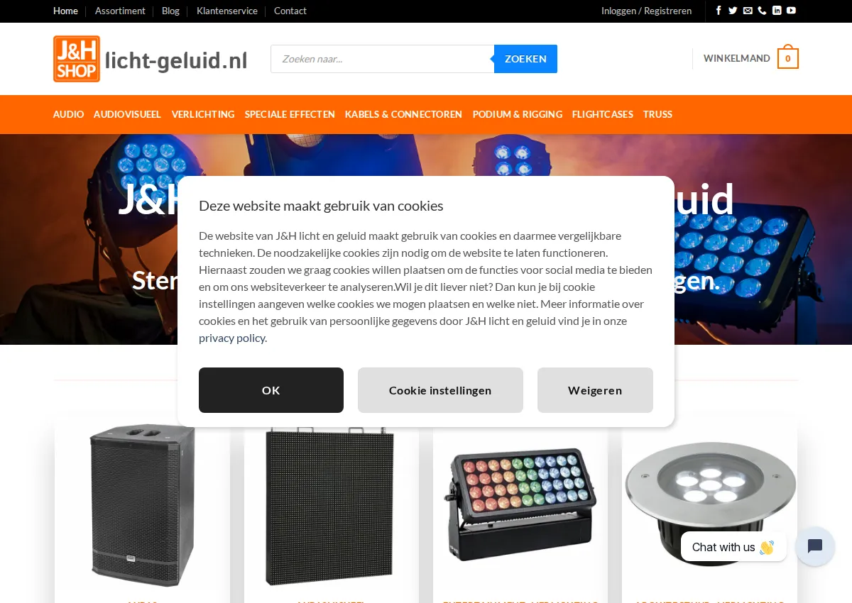 Store homepage