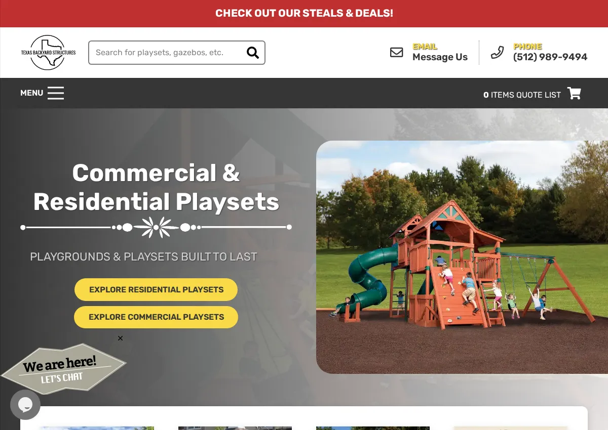 Store homepage