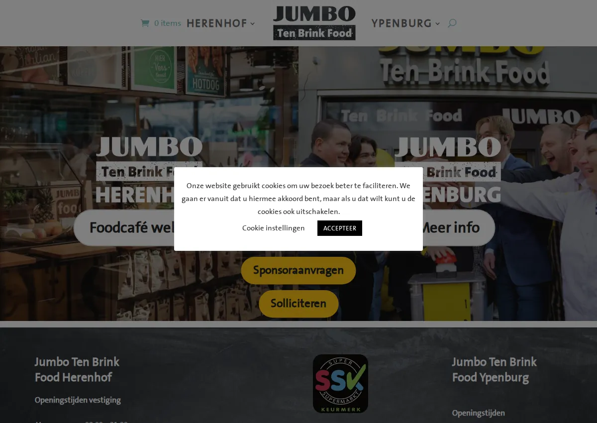 Store homepage