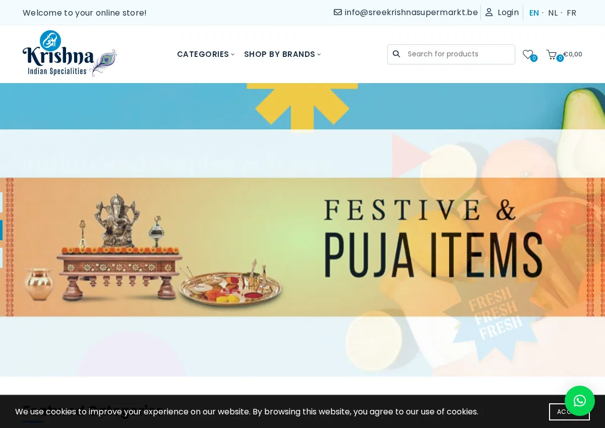 Store homepage