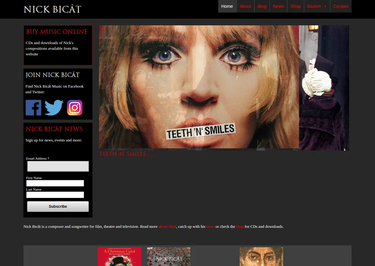 Store homepage