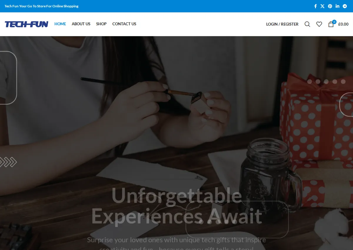 Store homepage