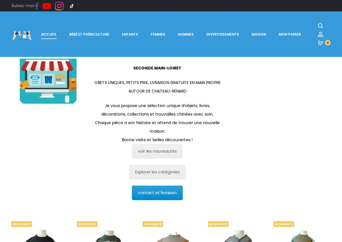 Store homepage