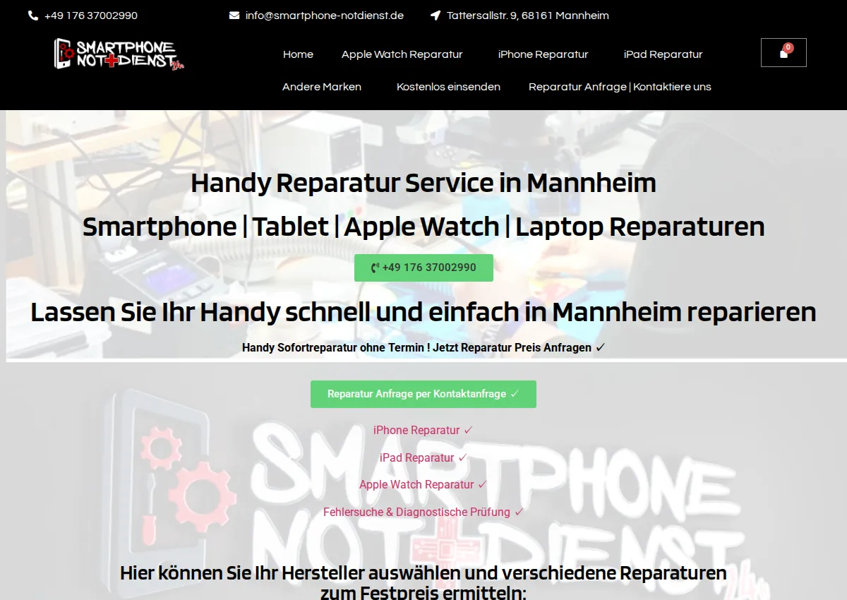 Store homepage
