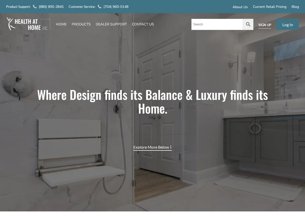 Store homepage