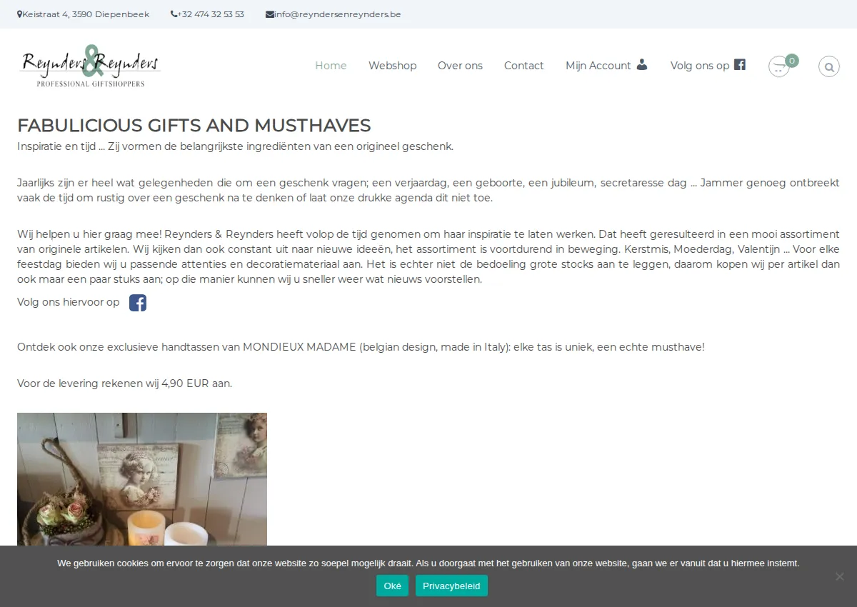 Store homepage