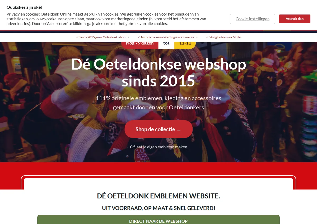 Store homepage