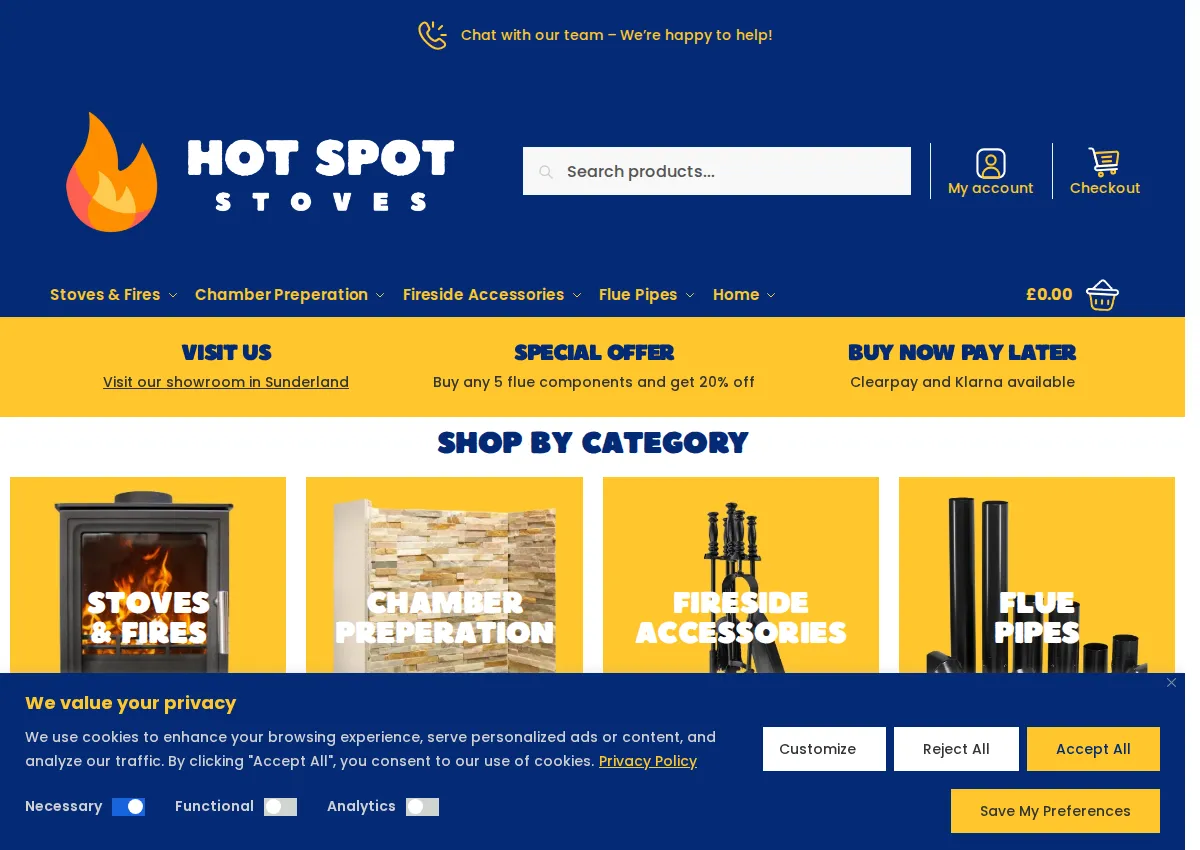 Store homepage